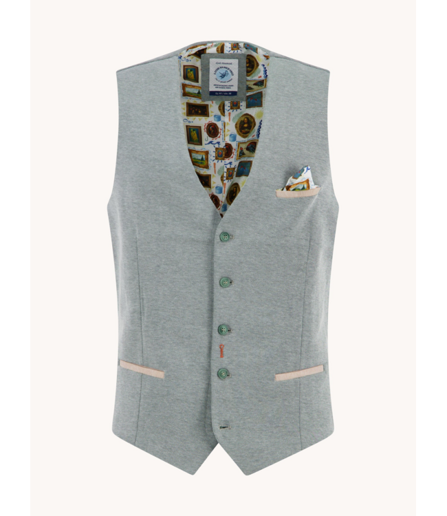 Waistcoat pique - thyme