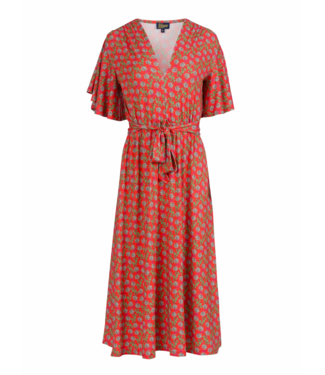 LaLaMour Trix Butterfly Sleeve Dress - Tropical Tango