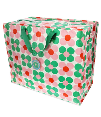 Preorder Jumbo Storage Bag - Pink and Green Daisy