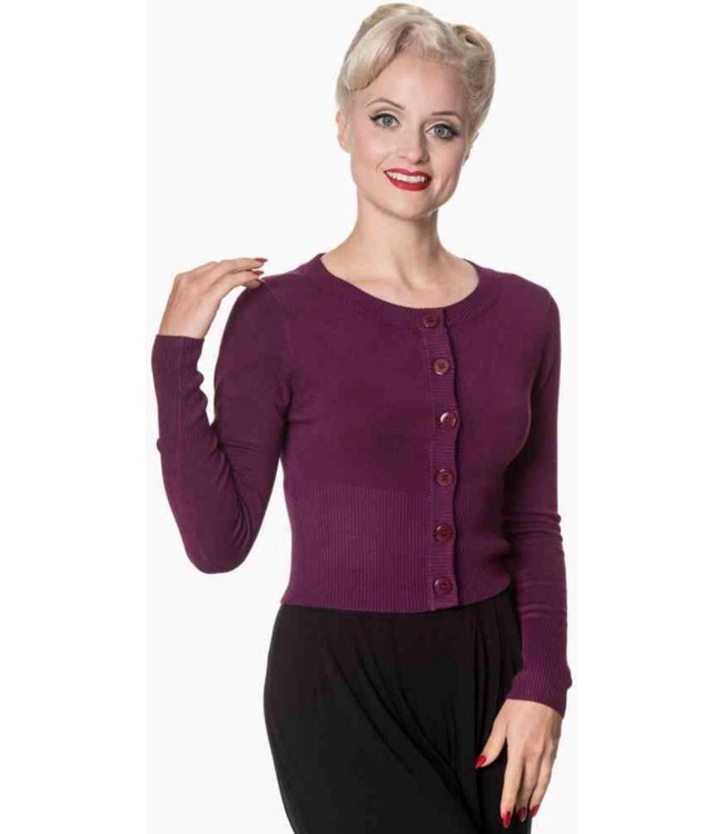 Dolly Cardigan - Aubergine