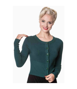 Banned Dolly Cardigan - Forest Green