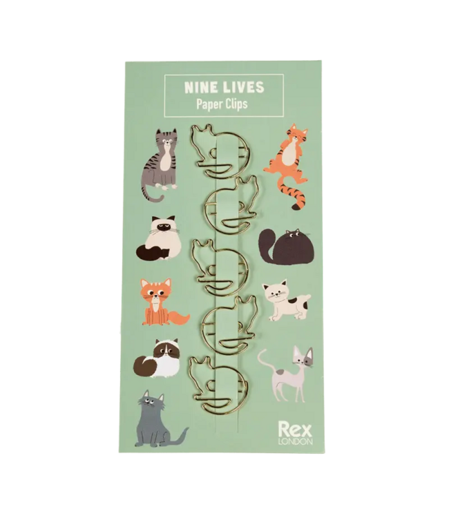 Cat Paper Clips - Nine Lives