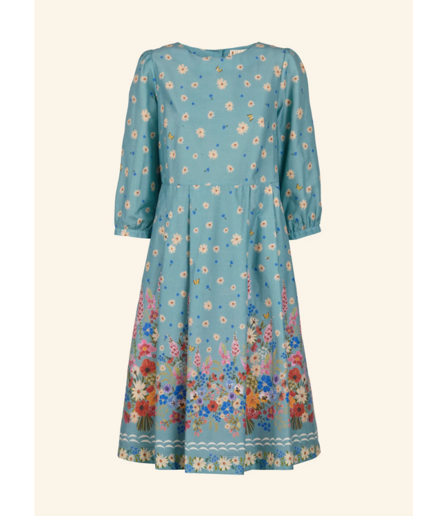 Philippa Dress - Teal Foxgloves