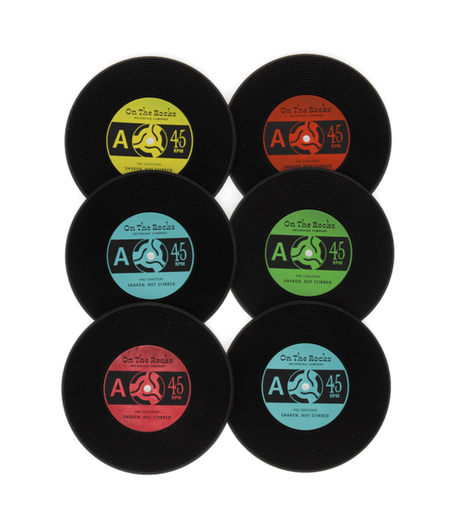 Silicone Coasters (Set of 6) - Vinyl Record