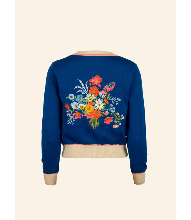 Vera - Blue Posies Cardigan