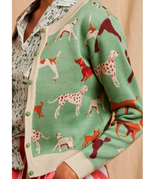 Vera - Green Woof Cardigan