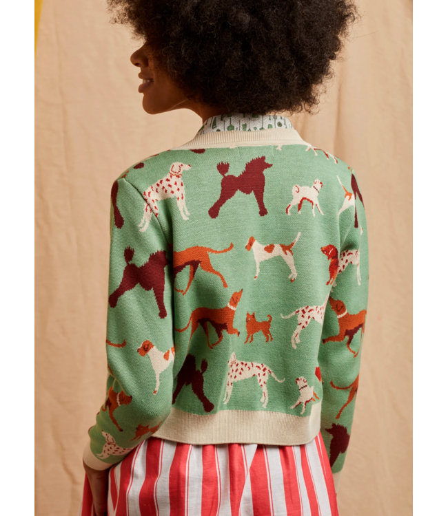 Vera - Green Woof Cardigan