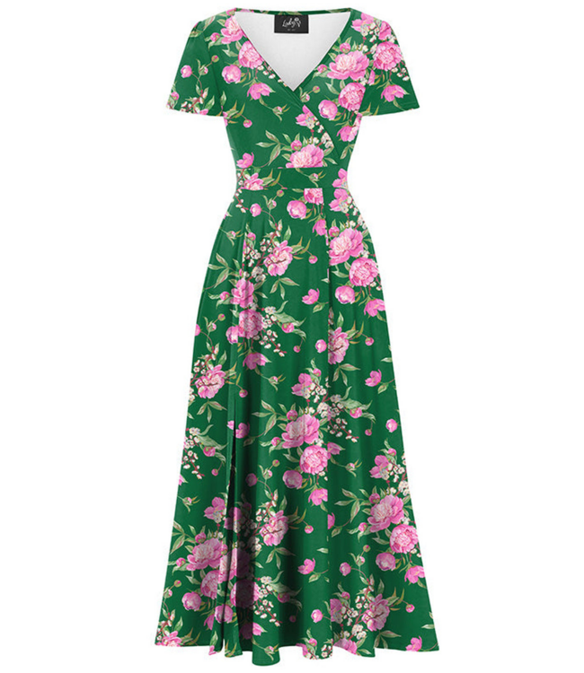 Lyra - Maxi Dress - Emerald Peony