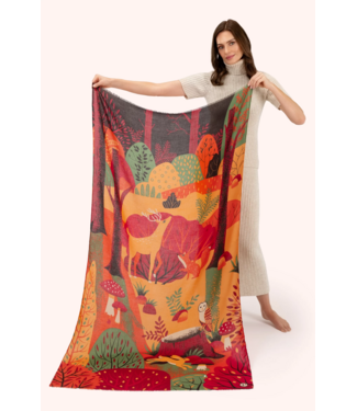Powder UK Print Scarf - Autumn Forest Friends