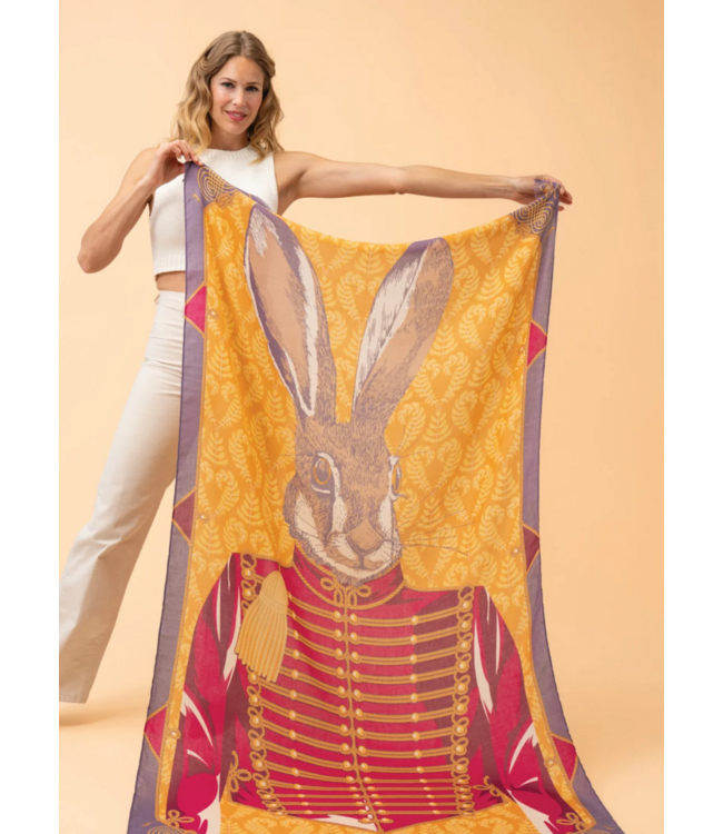 Printed Regal Hare Scarf
