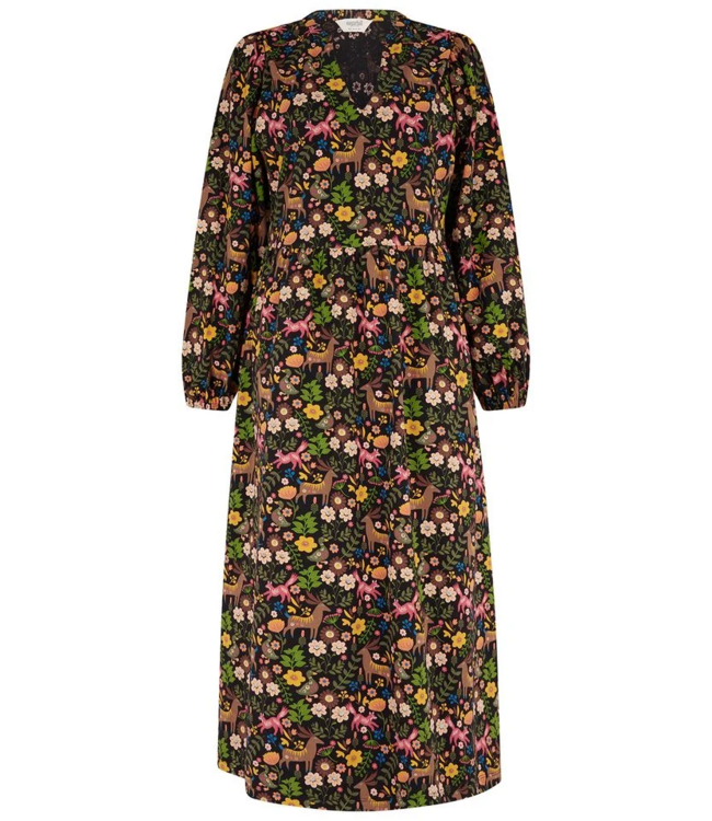 Nyla Jersey Midi Dress Forest Folklore