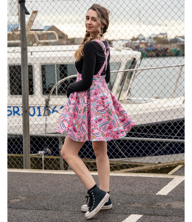 Palm Springs flared pinafore