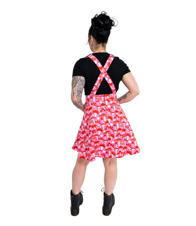 Mushroom Flared Pinafore