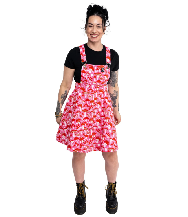 Mushroom Flared Pinafore