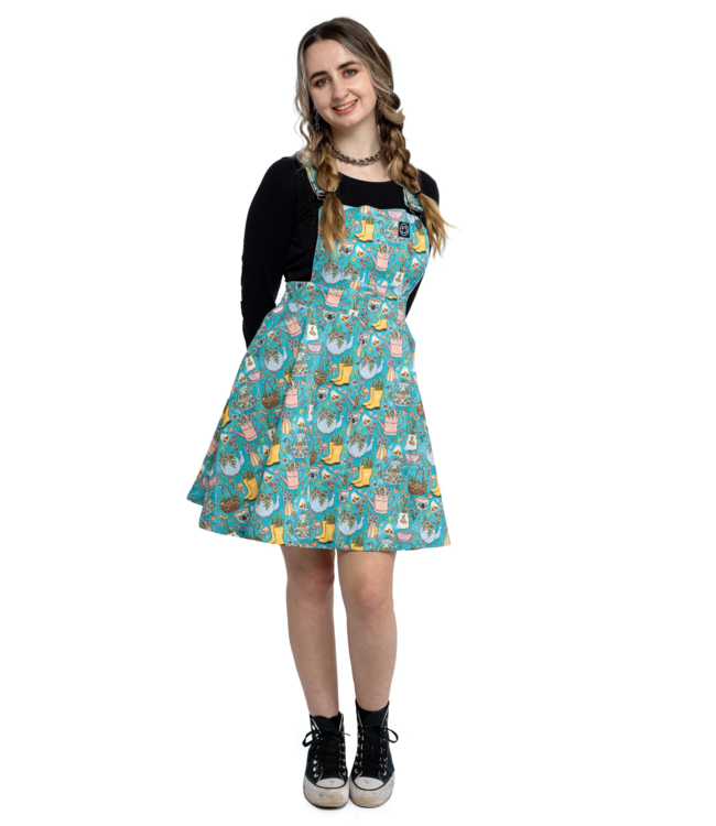 Rebel Romance Bloom & Brew Flared Pinafore Dress