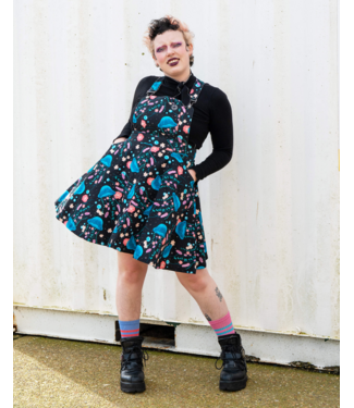 Run & Fly Rebel Romance Floral Jellyfish Flared Pinafore
