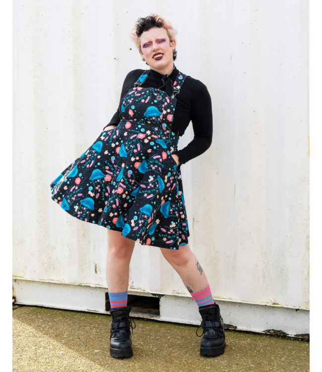 Rebel Romance Floral Jellyfish Flared Pinafore