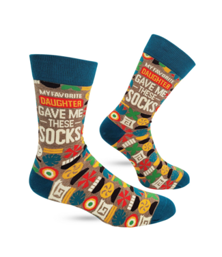 Fabdaz My Favorite Daughter Gave Me These Socks Men's socks