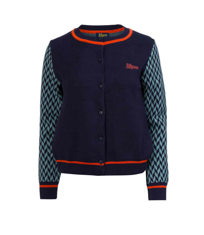 Cardigan Slow Bloomer Knitwear - Navy Peony
