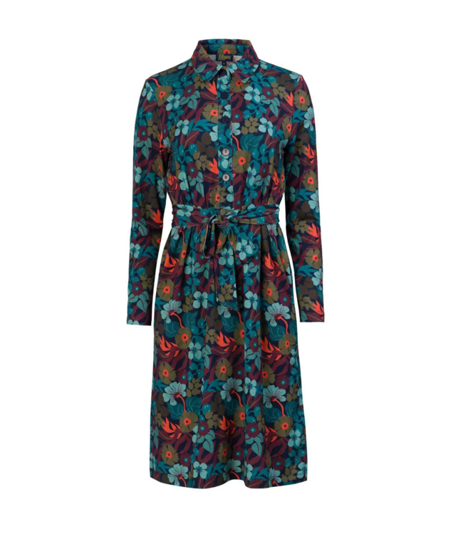 Pearl Dress Slow Bloomer- Navy Peony