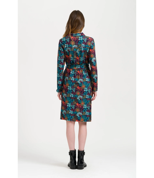 Pearl Dress Slow Bloomer- Navy Peony