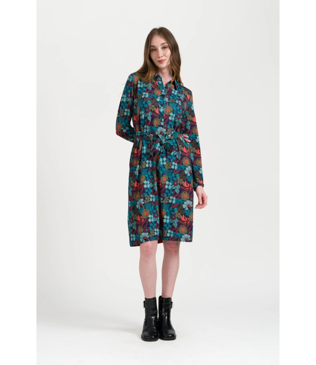 Pearl Dress Slow Bloomer- Navy Peony