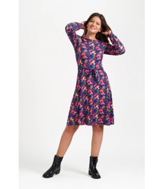 LaLaMour Tiny Dress LS Bloom Boom - Moonless Night