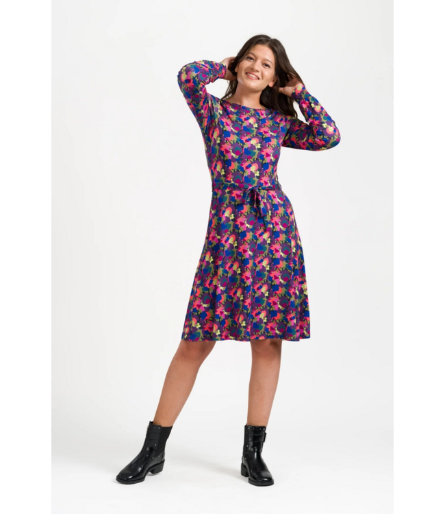 Tiny Dress LS Bloom Boom - Moonless Night