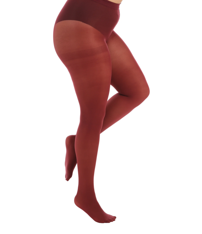 50 Denier Curvy Tights - Burgundy
