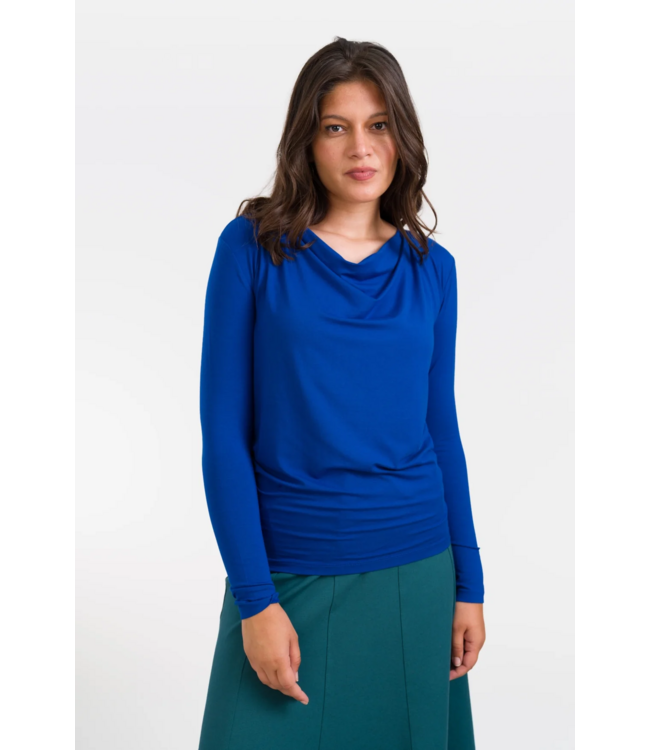 Ava Top Jersey Plain - Blue