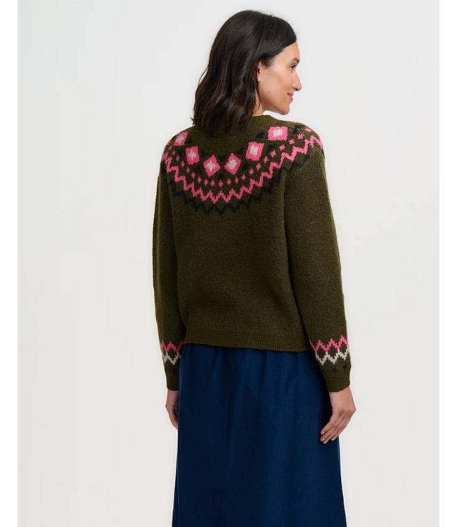 Olana Cardigan Goat Fairisle