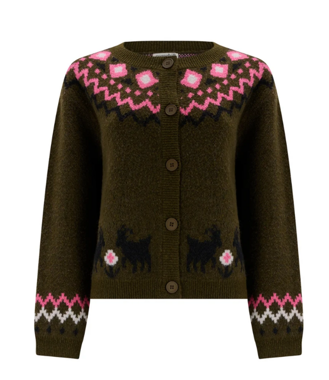Olana Cardigan Goat Fairisle