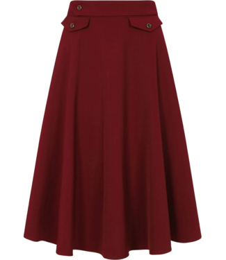 Banned Book club swing skirt - Burgundy