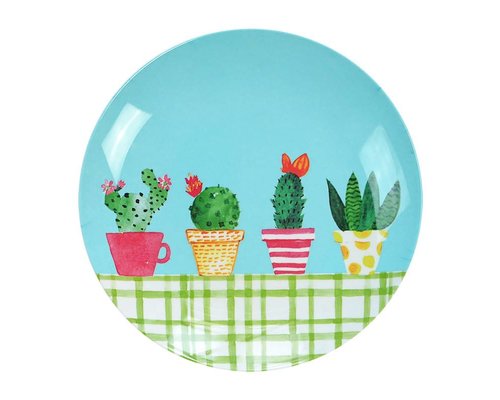 Lovely Cactus Melamine Lunch Plate