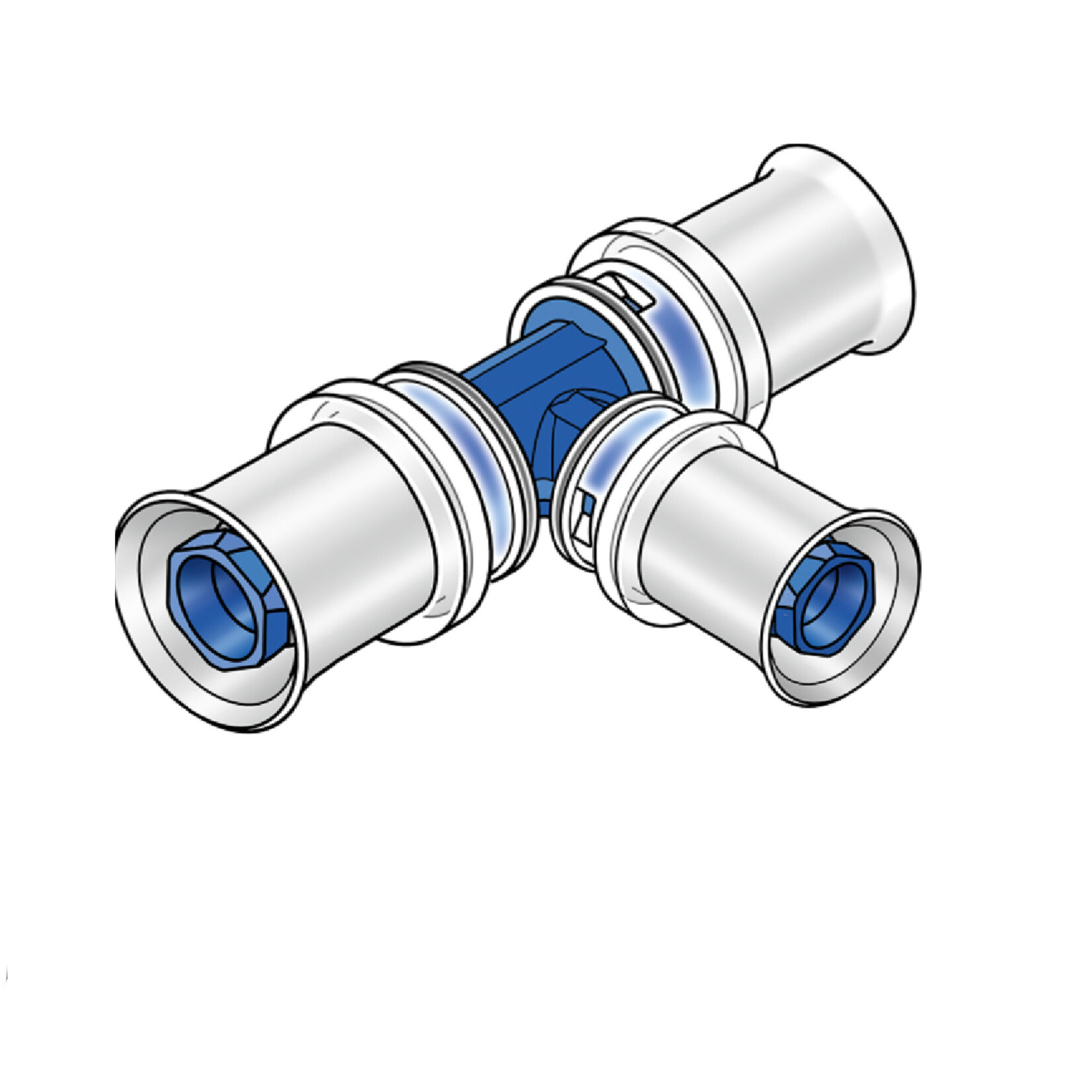 KeKelit Kelox Windox-W T-Stück  mit Abgang IG