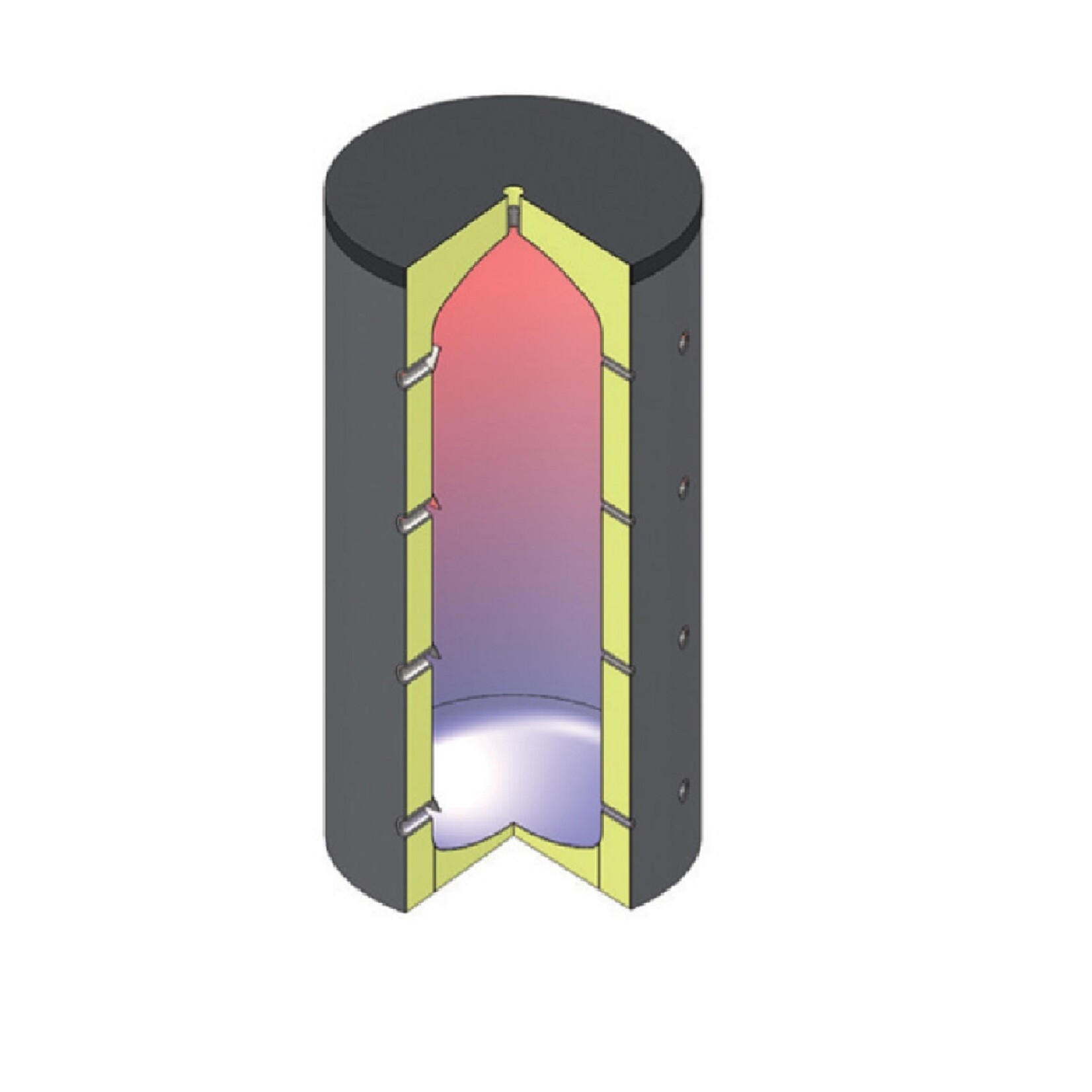 Pufferspeicher mit Muffe 1500l