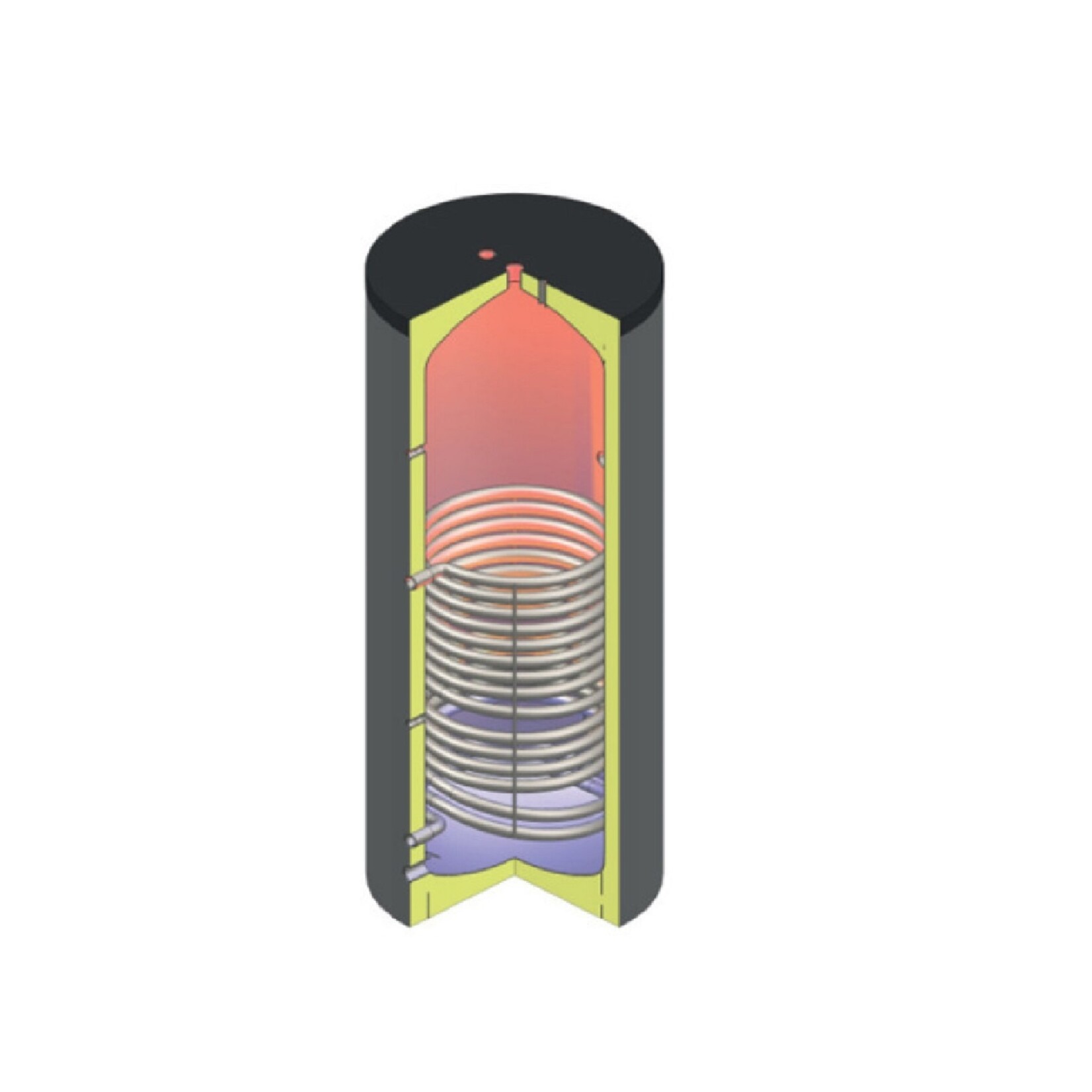 Warmwasserspeicher 200l  mit 1 Hochleistungsregister