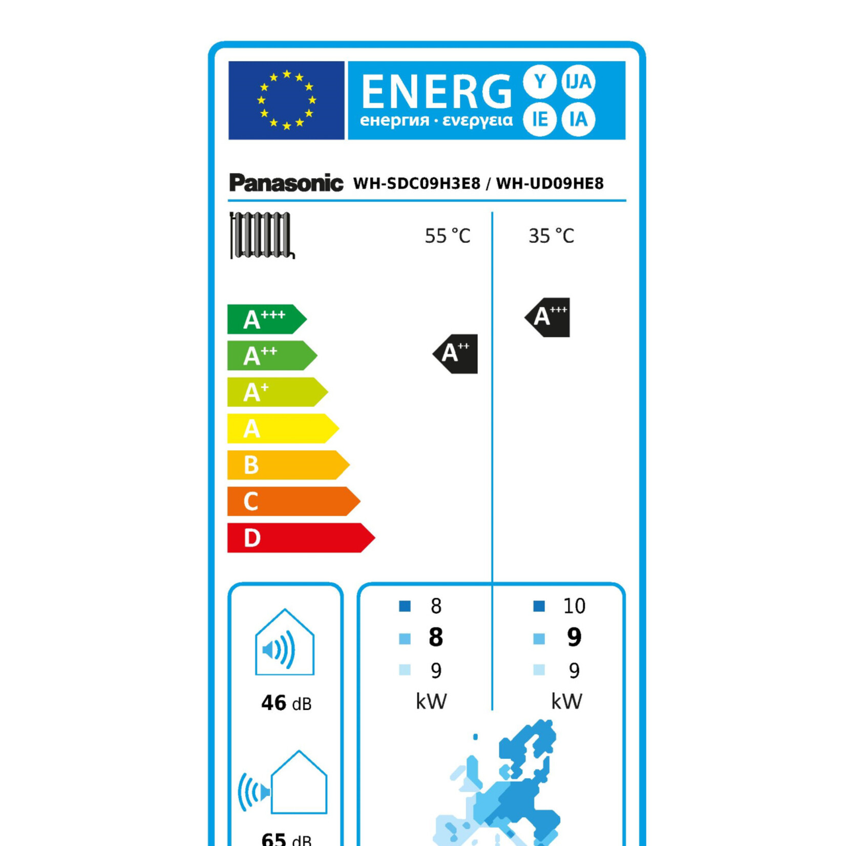 Panasonic Splitsystem Generation 'H'  WH-SDC09H3E8/WH-UD09HE8