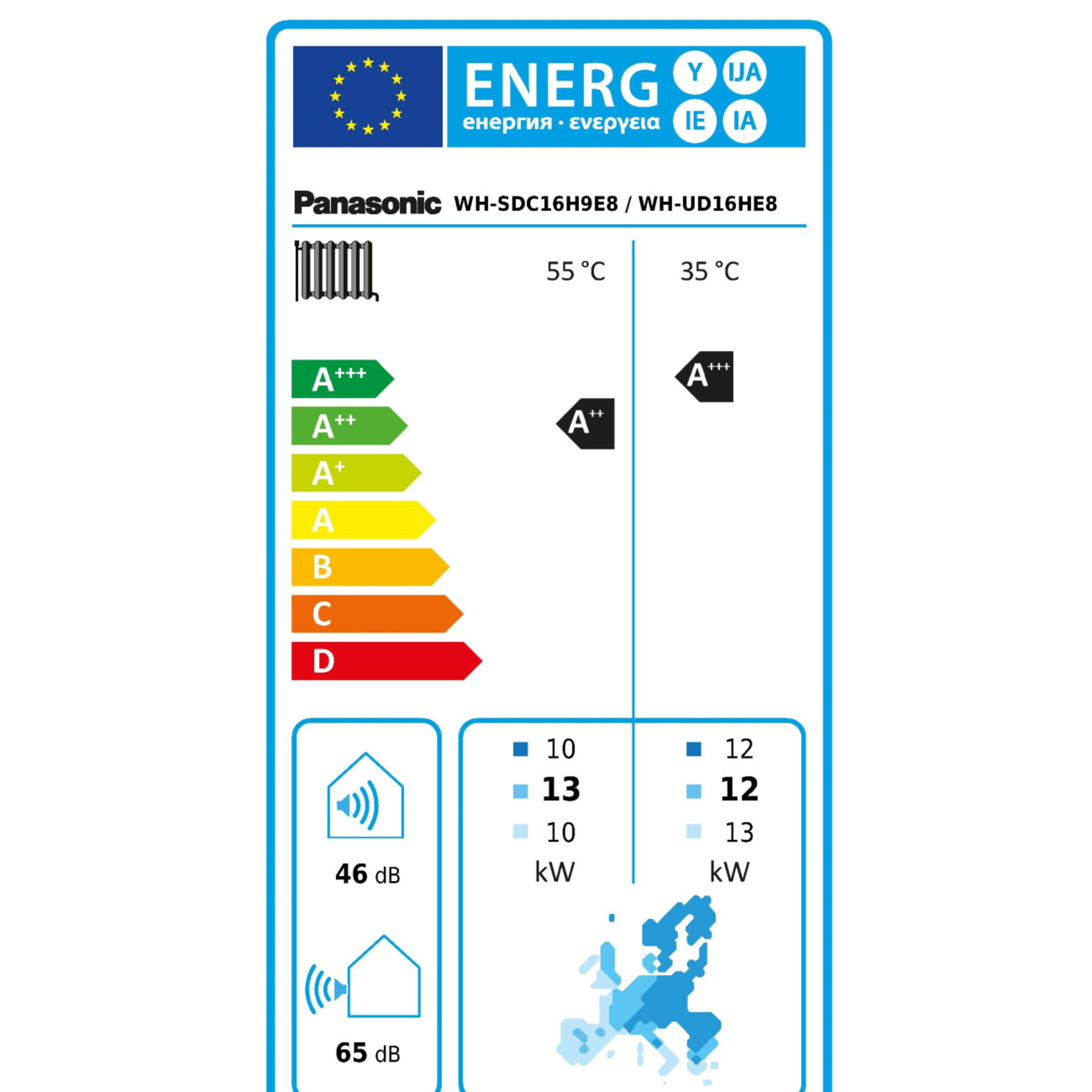 Panasonic Splitsystem Generation 'H'  WH-SDC16H3E8/WH-UD16HE8
