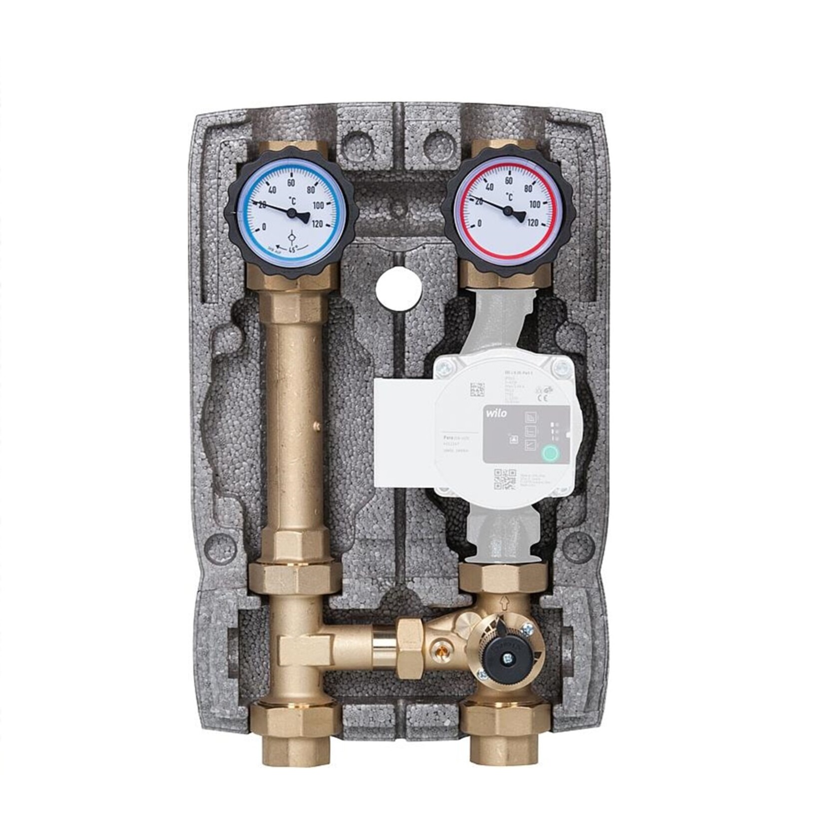 Heizkreisset 1''ohne Pumpe + 3-Wege-Mischer