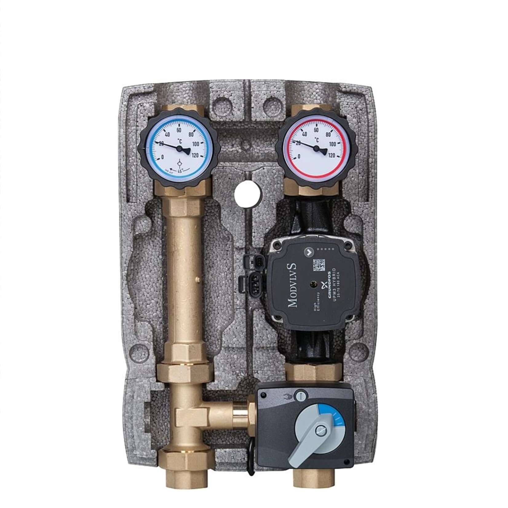 Heizkreisset 1'' + Pumpe + 3-Wege-Mischer + Mischermotor