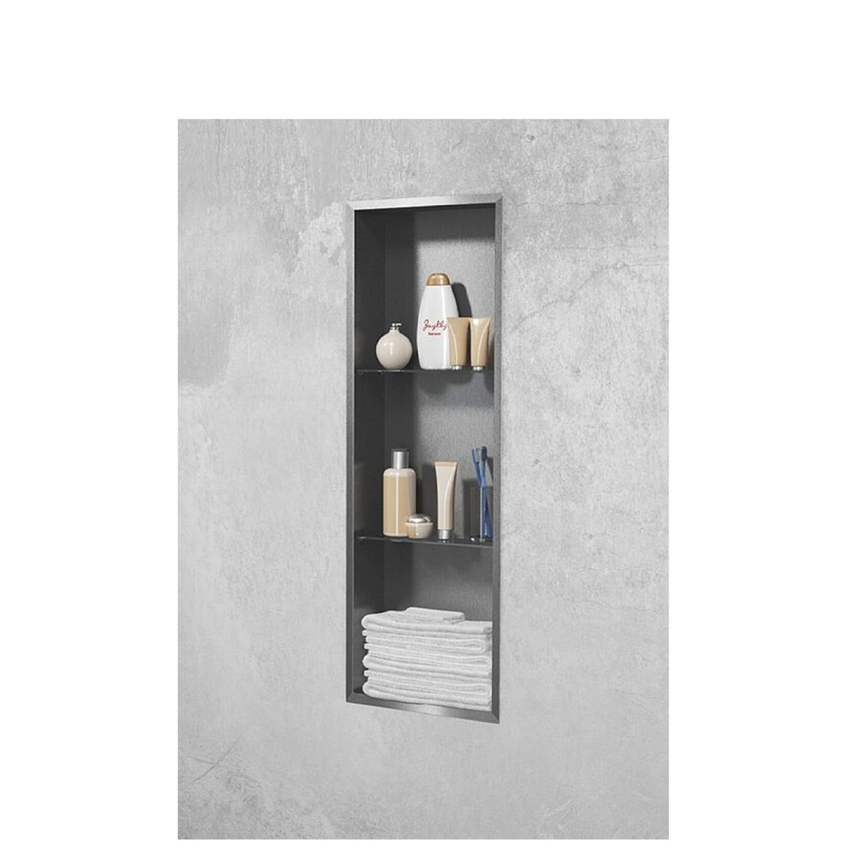 Edelstahl-Wandeinbaunische  924x324 mm