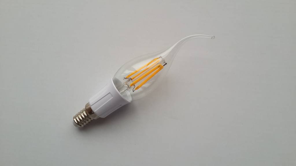 Ledika LED Kaars Filament E14 2W warm wit