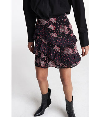 Alix the Label Woven flower paisley ruffled skirt