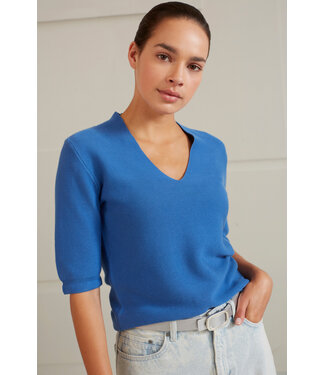 Yaya V-neck short sleeve sweater