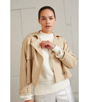 Yaya 02-001024-402 Cropped woven trenchcoat