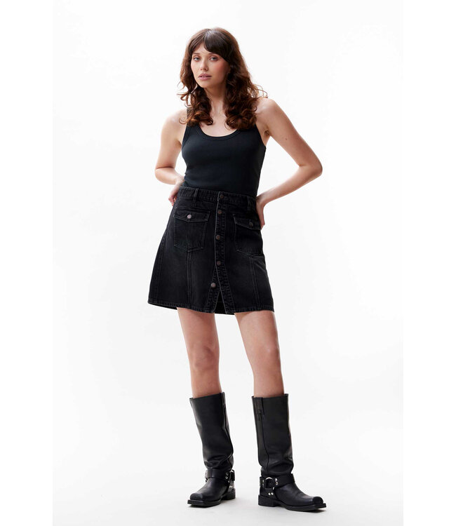 Catwalk Junkie 2402034202 button up denim short skirt