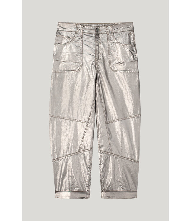 Summum Woman 4s2693-12105 Loose tapered pants foil coated