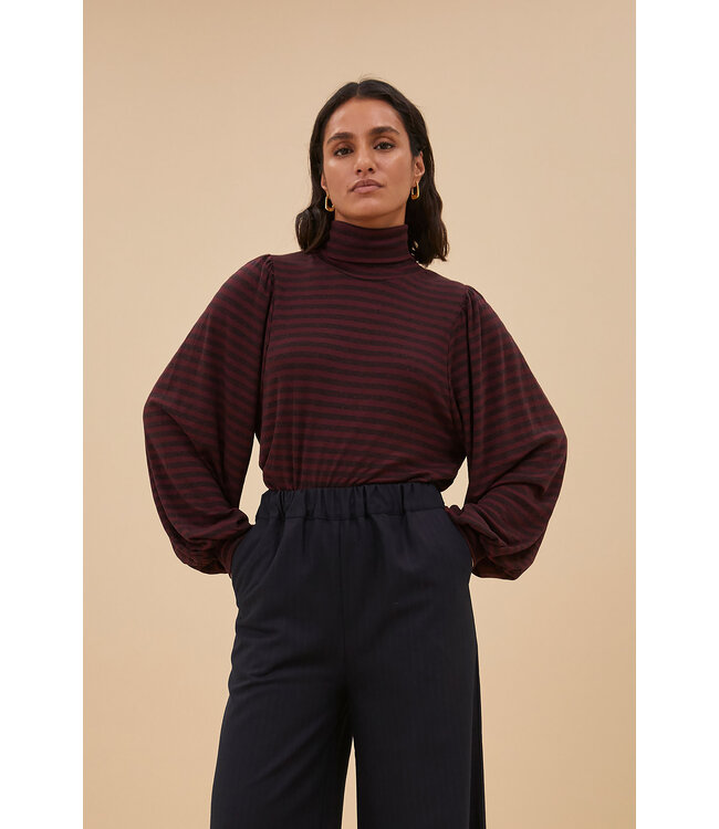 BY-BAR AMSTERDAM Jojo roll melange stripe top