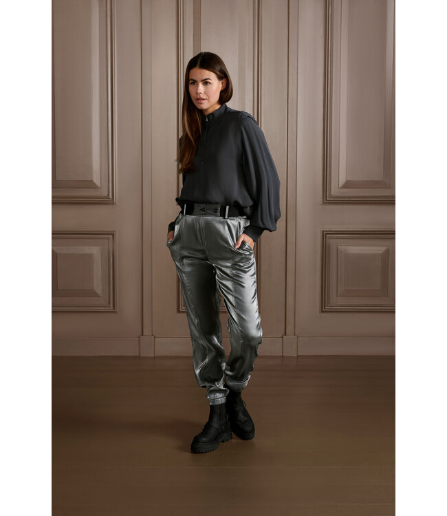 Yaya 01-301144-408 METALLIC WIDE LEG TROUSErs